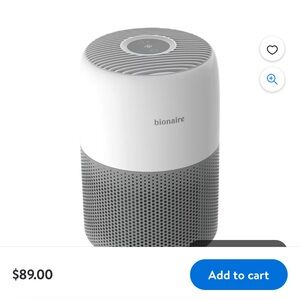 Bionaire True Mini Tower Air Purifier white. REMOVES 99.7% of all Allergens